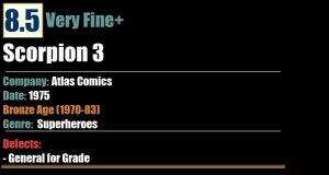 Scorpion 3 (1975) VF+ 8.5 Bronze Age Atlas Comics