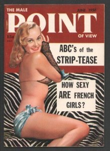 Male Point of View 6/1956-Virginia Lee-Art of Strip Tease-Jane Russell-Chambe...