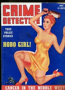 CRIME DETECTIVE-06/1939-CULT MURDER-HOBO GIRL-CRIME LAB-SPIRIT LARCENY VG