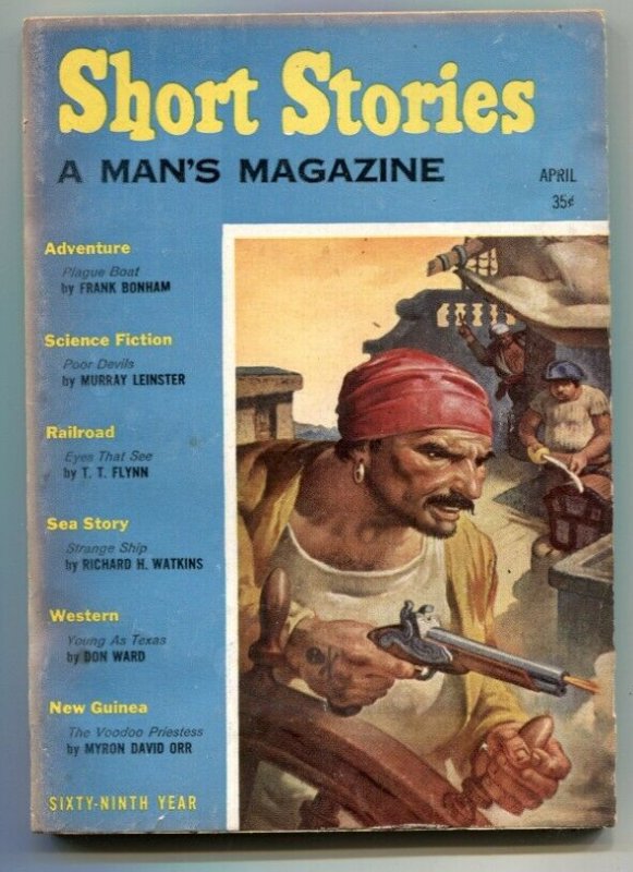 Short Stories April 1958- TT Flynn- Young As Texas VG