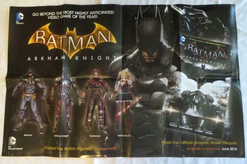 BATMAN ARKHAM KNIGHT Promo Poster, 22 x 34, 2015, DC,  Unused , 029