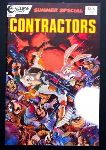 Contractors #1 (1987) - Eclipse Comics Low Print - Anthropomorphic Humor - VF+