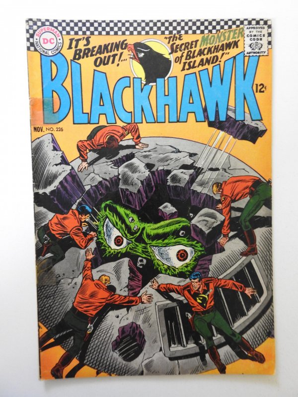Blackhawk #226 (1966) VG- Condition! tape on staples, indentions on cover
