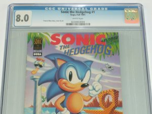 Sonic the Hedgehog #1 CGC 8.0 mini promo sega genesis comic fall 1991