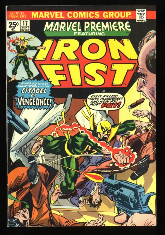 Marvel Premiere #17 VF 8.0 3rd Iron Fist!