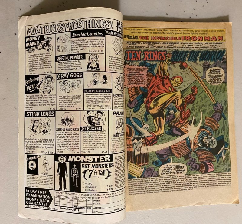 Iron Man #100 Newsstand Marvel 1st Series (4.0 VG) (1977)
