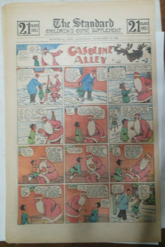 (48) Gasoline Alley Sunday Pages by Frank King from 1928 Size: 11 x 15 inches