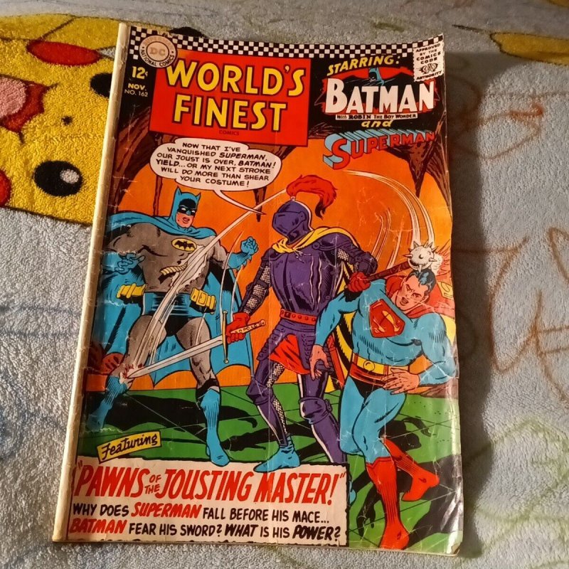 1966 DC World’s Finest #162 Batman Superman Pawns of the Jousting Master