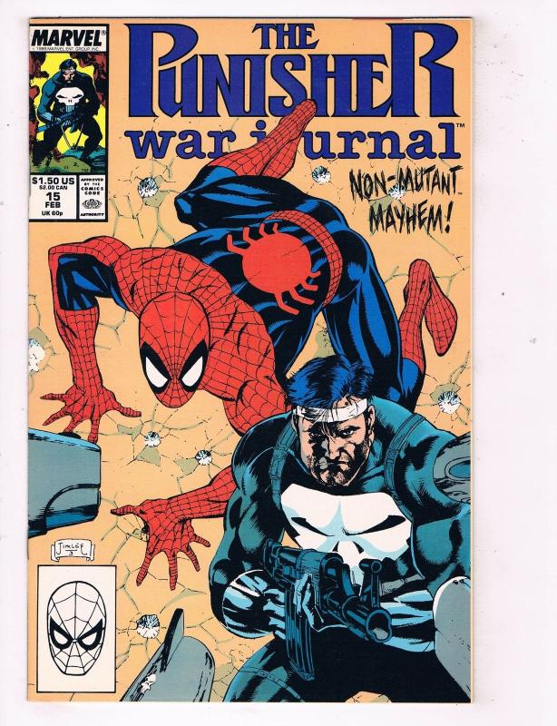 Punisher War Journal #15 Marvel Comic Book with Spider-Man Jim Lee Cover HH1