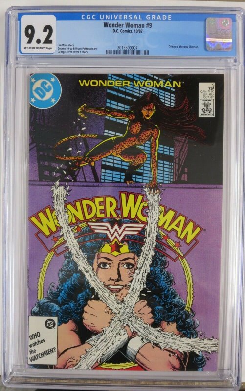 WONDER WOMAN  #9 (DC,10/87) CGC 9.2 New Cheetah Origin