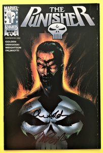 PUNISHER 1 DF VARIANT COVER SIGNED GOLDEN & SNIEGOSKI MARVEL 1998
