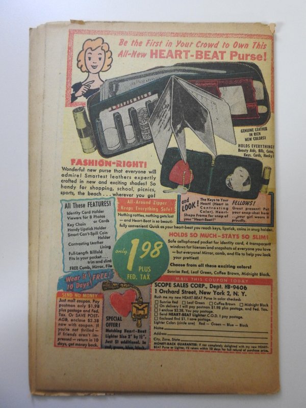 Love Diary #1 (1949) PR Cond Cover detached, back cover missing, tape on spine