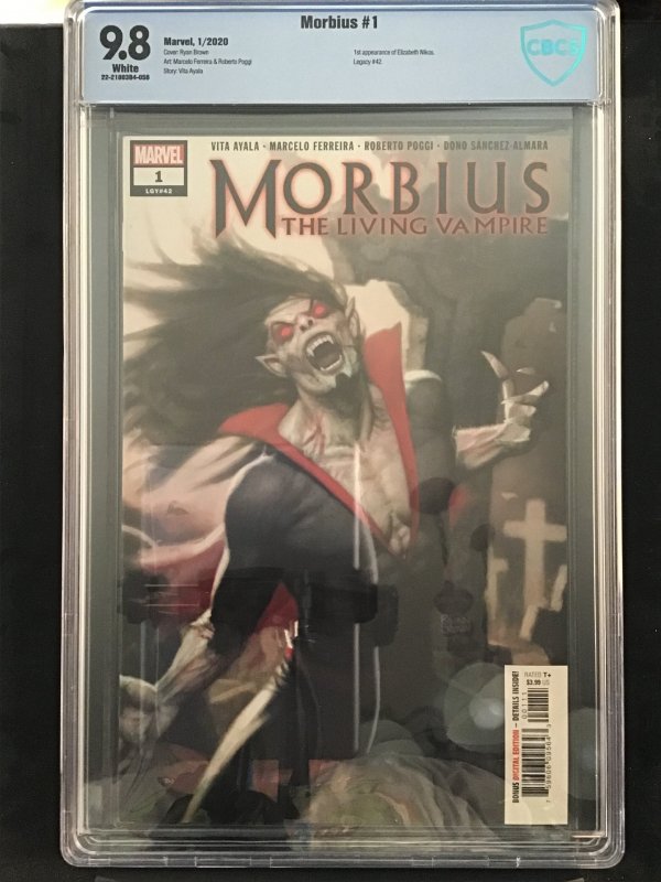 Morbius #1 9.8 CBCS 1st App of Elizabeth Nikos