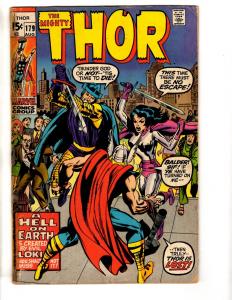 Mighty Thor # 179 VG Marvel Comic Book Warlock Enchantress Odin Loki RH3