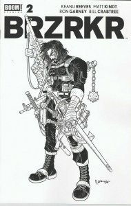 BRZRKR (Berzerker) #2 1:50 Secret B/W Grampa Variant Boom! Studios 2021 EB115