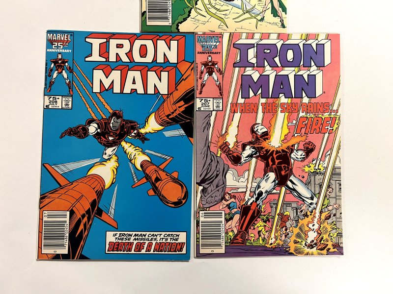 3  Iron-Man Marvel Comic Books #207 208 209   Spiderman Iron-Man Thor  39 JS3