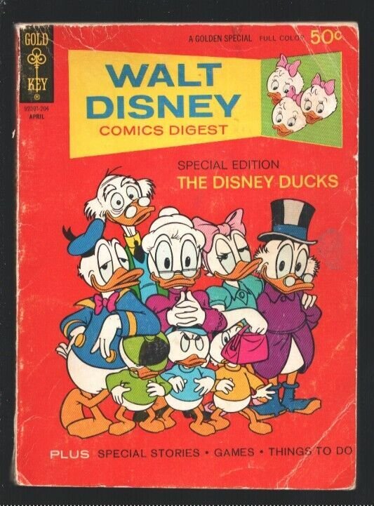 Walt Disney Comics Digest #34 1972-Carl Barks art-Donald Duck-Uncle Scrooge-M...