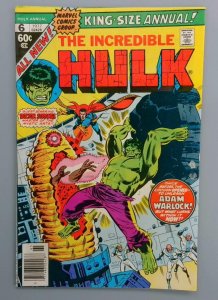 Incredible Hulk Annual #6, FN/VF 1st Paragon, Marvel Comics, 1977 JR1