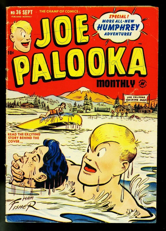 Joe Palooka #36 1949- Harvey Comics- Ham Fisher- Boxing- G