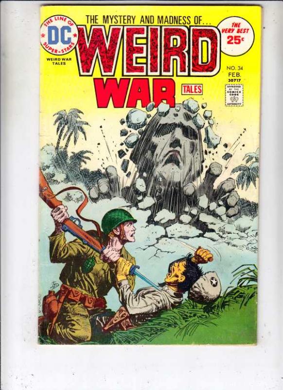 Weird War Tales #34 (Feb-75) FN Mid-Grade 