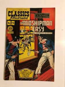 CLASSICS ILLUSTRATED 74  Mr Midshipman Easy  Marryat  HRN 75 (FIRST EDITION) VG+