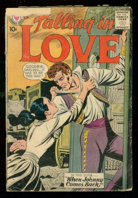 FALLING IN LOVE #29 1959-DC ROMANCE COMICS-CIRCUS ISSUE FR/G