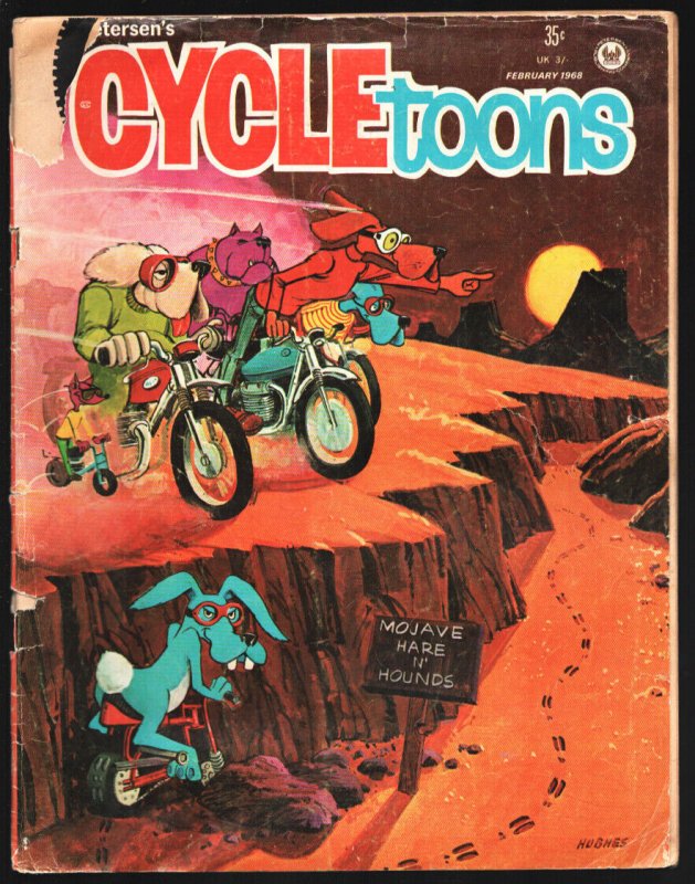 Cycletoons  #1 2/1968-Petersen-1st issue-Motorcycle comics Nelson Dewey-Mike ...