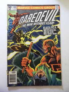 Daredevil #168 (1981) 1st App of Elecktra! GD+ Condition cover detached