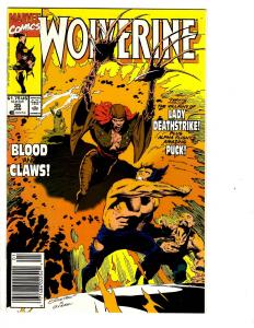 4 Wolverine Marvel Comic Books # 33 34 35 36 X-Men Lady Deathstrike Puck WM1