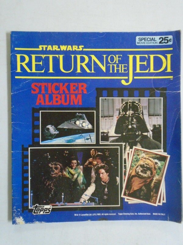 Star Wars Return of the Jedi Sticker Album 4.0 VG (1983 Topps)