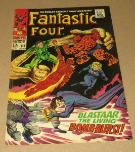 Fantastic Four #63 VG+ 1967 Marvel Silver Age Comic Sandman Triton App. J. Kirby