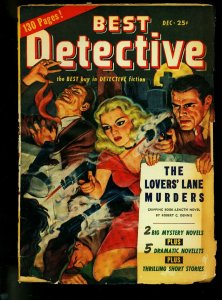 Best Detective Pulp #1 December 1947- Gun Moll Good Girl Cover- VG