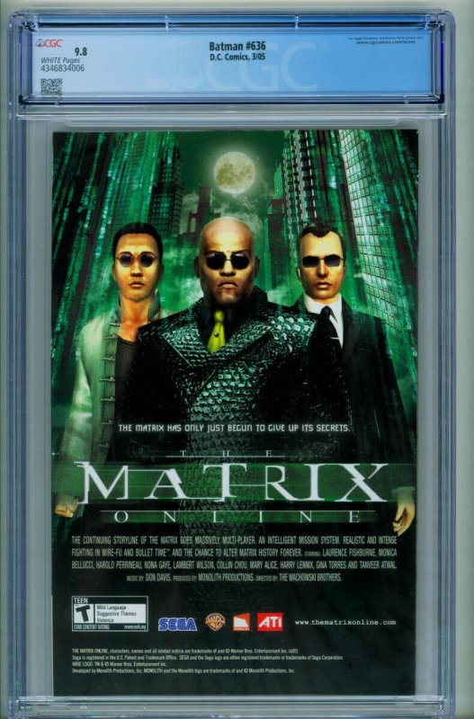 Batman #636 CGC 9.8 Black Mask comic book DC 4346834006