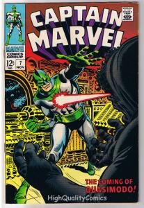 CAPTAIN MARVEL #7, VF+, Quasimodo, Don Heck, Die, 1968, more in store