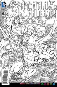 Batman/Superman #28A VF/NM ; DC | Adult Coloring Book Variant