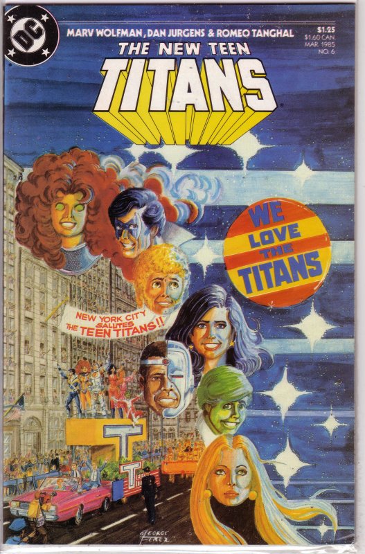 New Teen Titans (vol. 2, 1984) #  6 VG Wolfman/Jurgens