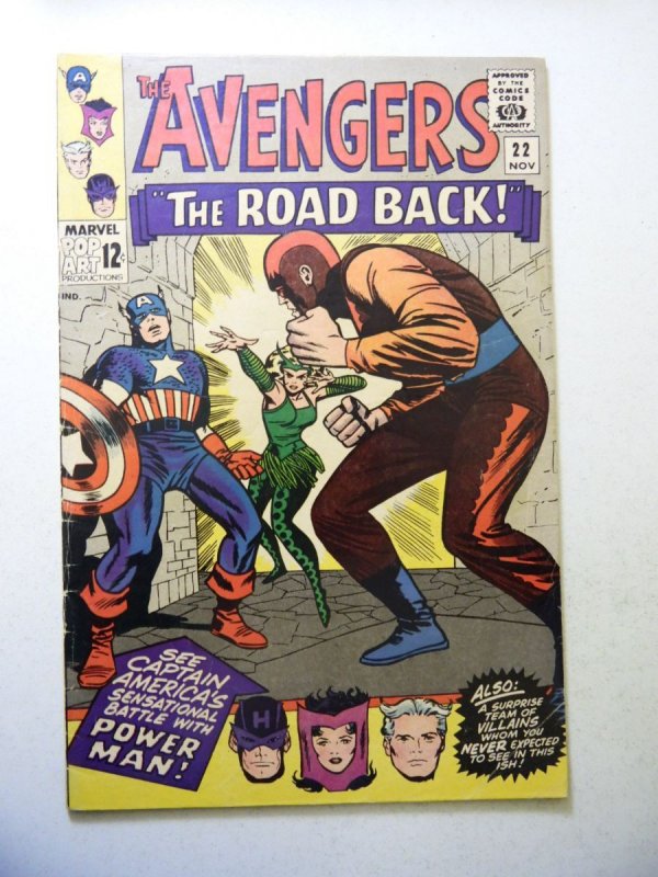 The Avengers #22 (1965) VG Condition indentations fc