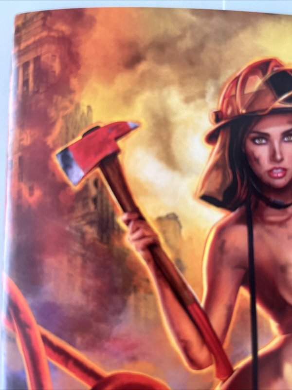 M House Melinda’s comics Cosplay Fire Fighter NM Virgin Naughty ? untouched