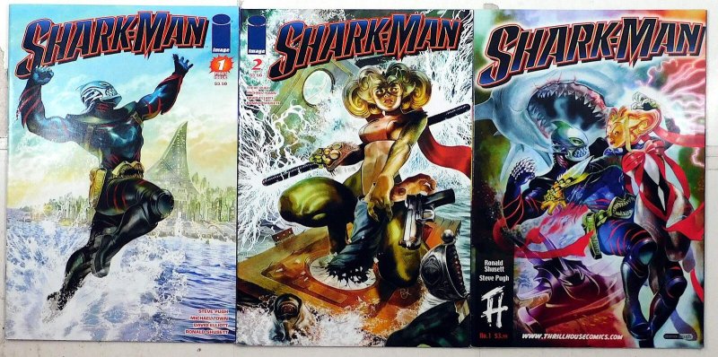 Shark-Man Lot of 3 #1, 2008 1, 2 (2006) Image Comics 1st Print Comic Books