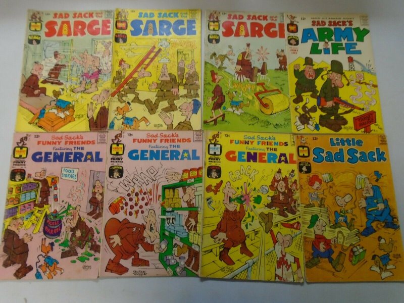 Silver age Harvey Sad Sack lot 52 different issues avg 4.0 VG