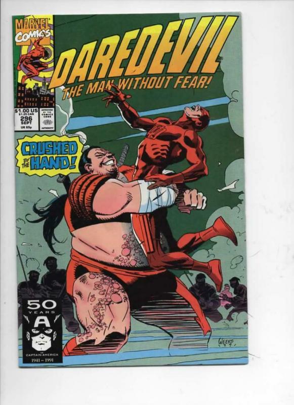 DAREDEVIL #296 NM  the Hand, Man without Fear, 1964 1991, more Marvel in store 