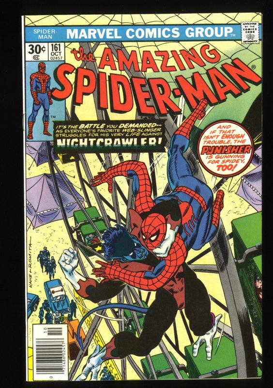 Amazing Spider-Man #161 VF- 7.5 White Pages Nightcrawler! Punisher!