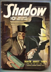 Shadow 7/15/1942-Skeleton-Pulp cover art by George Rozen-Pulp thrills-G-