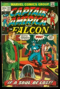 CAPTAIN AMERICA #161 1973-FALCON-MARVEL COMICS VG/FN