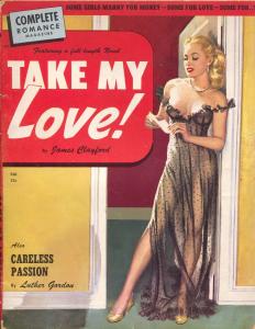 Complete Romance 2/1950-Spicy Good Girl art-George Gross-lurid pulp-Clayford-VG