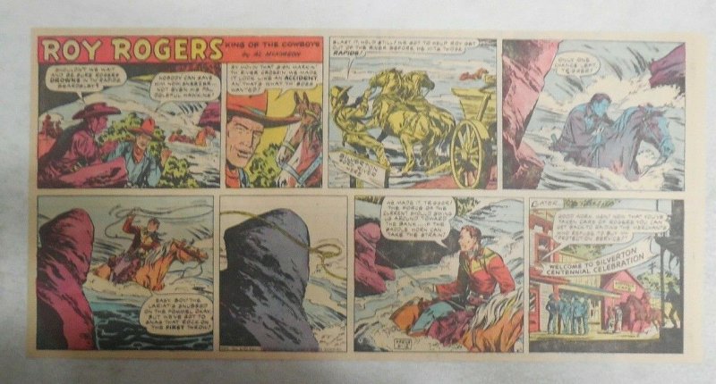 Roy Rogers Sunday Page by Al McKimson from 6/12/1955 Size 7.5 x 15 inches