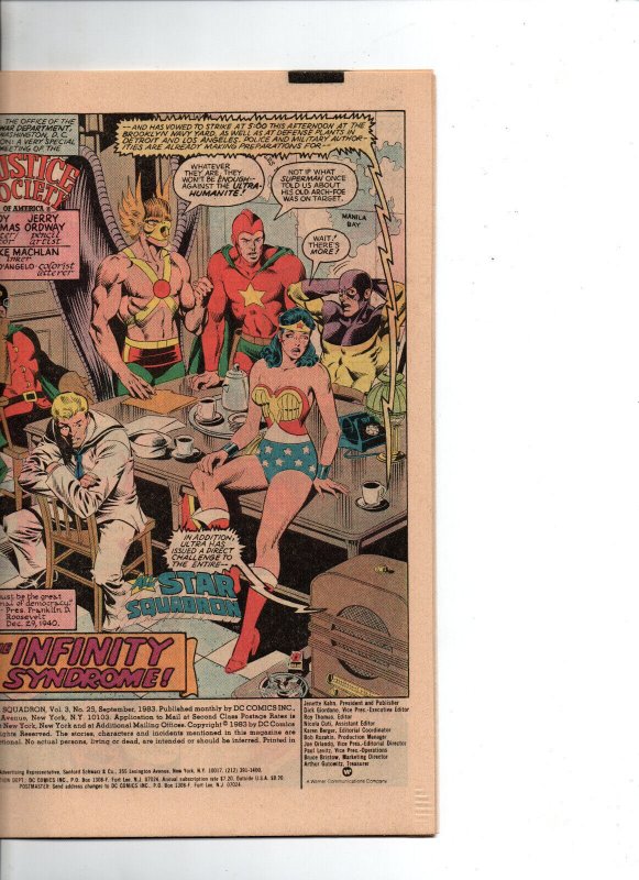 All-Star Squadron #25 - 1st Infinity Inc - 1983 - NM