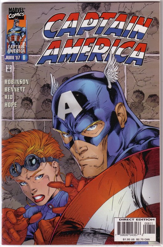 Captain America (vol. 2, 1996) # 8 VF (Heroes Reborn) Robinson/Bennett, Bucky