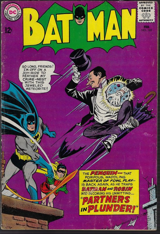 Batman #169 (DC, 1964) VG  KEY 2nd Penguin