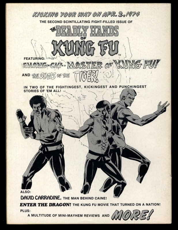 Deadly Hands of Kung Fu #1 FN+ 6.5 Deadly Hands Of Kung Fu   Bruce Lee